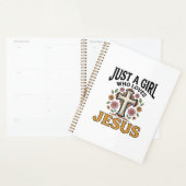 Gewoon een meisje dat van Jezus houdt Bloemkruis s Planner (Display)