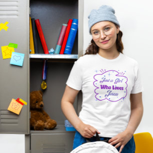 Gewoon een meisje dat van Jezus houdt – Christelij T-shirt
