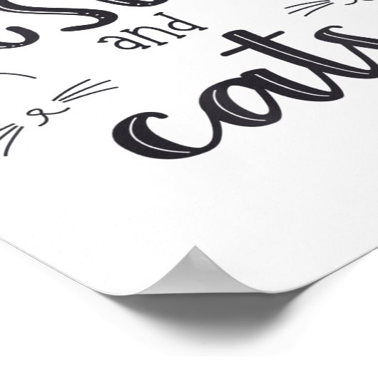 Gewoon een meisje dat van Jezus houdt en katten 3 Poster (Hoek)