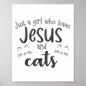 Gewoon een meisje dat van Jezus houdt en katten 3 Poster (Voorkant)