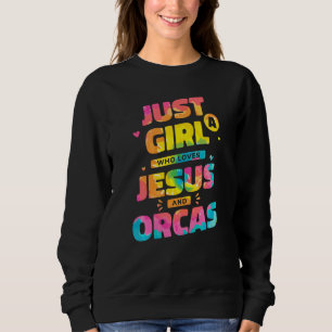 Gewoon een meisje dat van Jezus houdt en Orcas Tie Trui