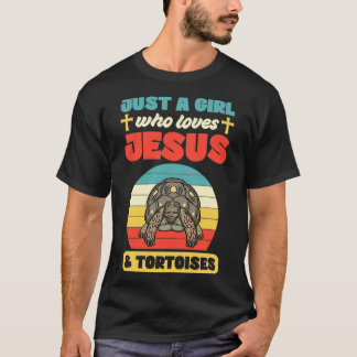 Gewoon een meisje dat van Jezus houdt en van marte T-shirt