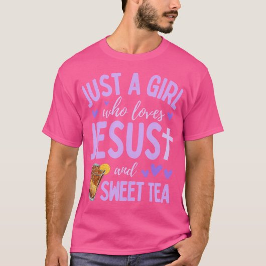 Gewoon een meisje dat van Jezus houdt en van zoete T-shirt (Voorkant)
