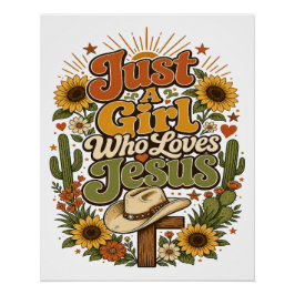 Gewoon Een Meisje Dat Van Jezus Houdt Westerse Muu Perfect Poster