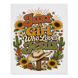 Gewoon Een Meisje Dat Van Jezus Houdt Westerse Muu Perfect Poster