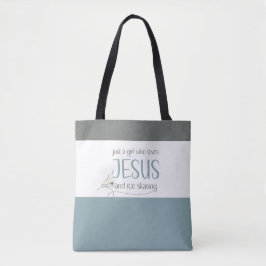 Gewoon een meisje dat van Jezus & Schaatsen houdt Tote Bag