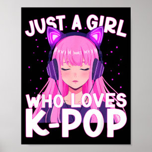 Gewoon een meisje dat van K-p Koreaanse cute luist Poster