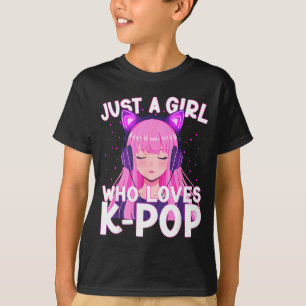 Gewoon Een Meisje Dat Van K-p Koreaanse Cute Luist T-shirt