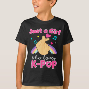 Gewoon Een Meisje Dat Van K-p Koreaanse Luisterend T-shirt