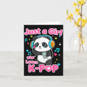 Gewoon een meisje dat van K-p Schattige Panda houd Kaart (Gele Bloem)