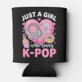 Gewoon Een Meisje Dat Van K-Pop Houdt Blikjeskoeler (Achterkant)