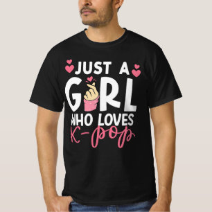 Gewoon een meisje dat van K-Pop houdt Kpop-muzie T-shirt