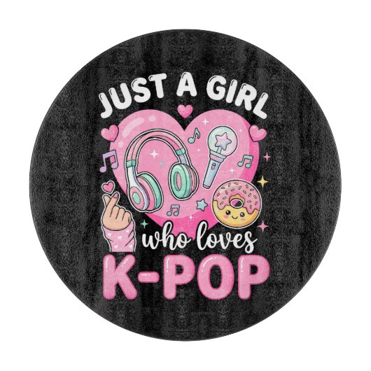 Gewoon Een Meisje Dat Van K-Pop Houdt Snijplank (Voorkant)