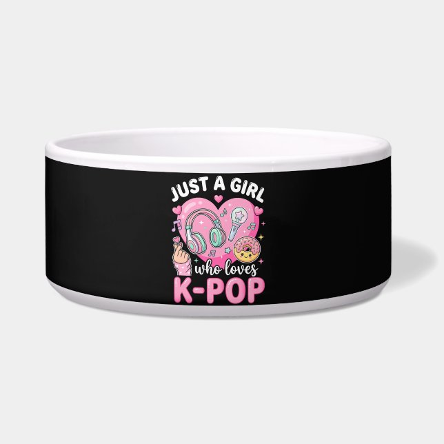 Gewoon Een Meisje Dat Van K-Pop Houdt Voerbakje (Voorkant)