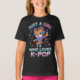 Gewoon een meisje dat van K-Pop tijgerin houdt T-shirt