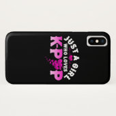 Gewoon een meisje dat van K-Pop vingerhartjes KPop Case-Mate iPhone Case (Achterkant (horizontaal))