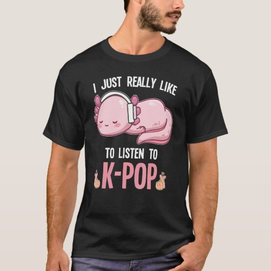 Gewoon een meisje dat van K Pop Zuid-Korea houdt K T-shirt (Voorkant)