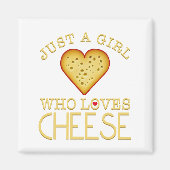 Gewoon een meisje dat van kaas houdt magneet (Voorkant)