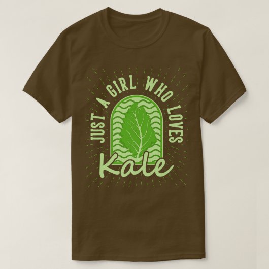 Gewoon een meisje dat van Kale houdt T-shirt (Design voorkant)