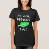 Gewoon een meisje dat van Kale Vegetable houdt T-shirt (Voorkant)