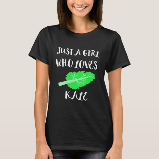 Gewoon een meisje dat van Kale Vegetable houdt T-shirt (Voorkant)