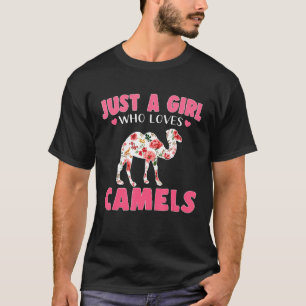 Gewoon een meisje dat van kamelen en dieren houdt t-shirt