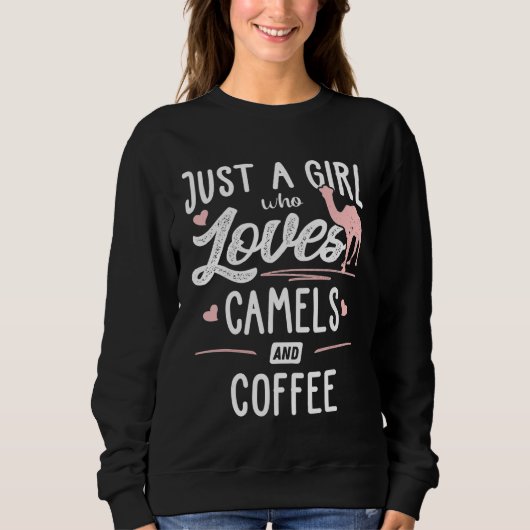 Gewoon een meisje dat van kamelen en koffievrouwen trui (Voorkant)