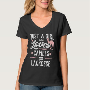 Gewoon een meisje dat van kamelen houdt en lacross t-shirt