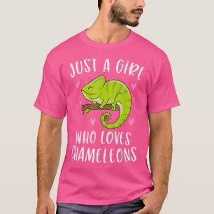 Gewoon een meisje dat van kameleons houdt Schattig T-shirt