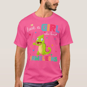 Gewoon een meisje dat van kameleons houdt t-shirt