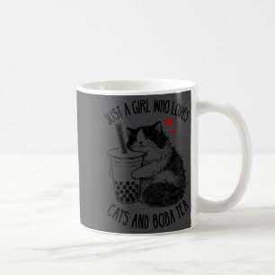 Gewoon een meisje dat van katten en boba-thee houd koffiemok