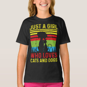 Gewoon Een Meisje Dat Van Katten En Honden Houdt T-shirt