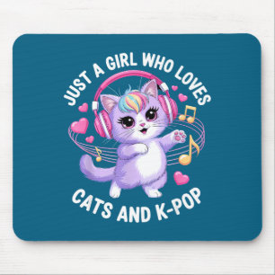 Gewoon Een Meisje Dat Van Katten En K-p Girl K P K Muismat