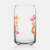 Gewoon een meisje dat van katten houdt. blikvorm glas (Rechts)