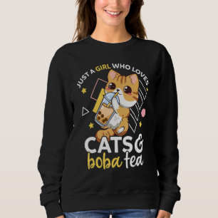 Gewoon een meisje dat van katten houdt en Boba Tea Trui