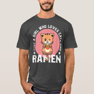 Gewoon een meisje dat van katten houdt en Ramen Bo T-shirt