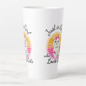 Gewoon een meisje dat van katten houdt latte mok (Voorkant)