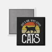 Gewoon Een Meisje Dat Van Katten Houdt Magneet (Voorkant / Achterkant)