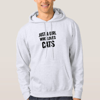 Gewoon een meisje dat van katten houdt – Mooie min Hoodie