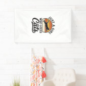 Gewoon een meisje dat van katten houdt Retro Vinta Spandoek (Insitu)
