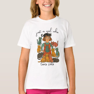 Gewoon Een Meisje Dat Van Katten Houdt - Schattige T-shirt