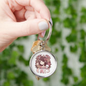 gewoon een meisje dat van katten houdt sleutelhanger (Hand)