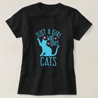 Gewoon een meisje dat van katten houdt t-shirt