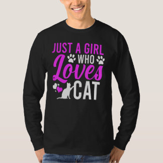 Gewoon Een Meisje Dat Van Katten Houdt T-shirt