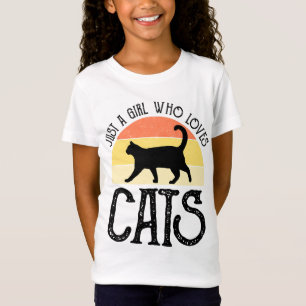 Gewoon een meisje dat van katten houdt t-shirt