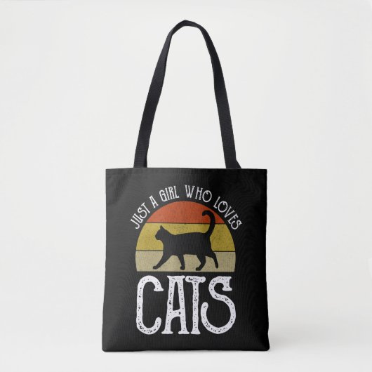 Gewoon Een Meisje Dat Van Katten Houdt Tote Bag (Voorkant)