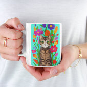 Gewoon een meisje dat van katten houdt | Volkskuns Koffiemok