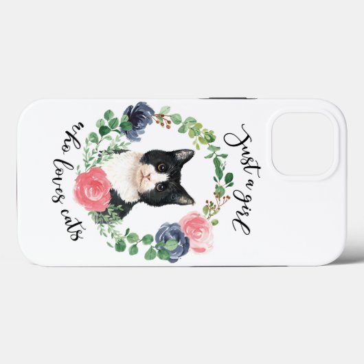 Gewoon een meisje dat van kattenblauw houdt Case-Mate iPhone case (Achterkant (horizontaal))