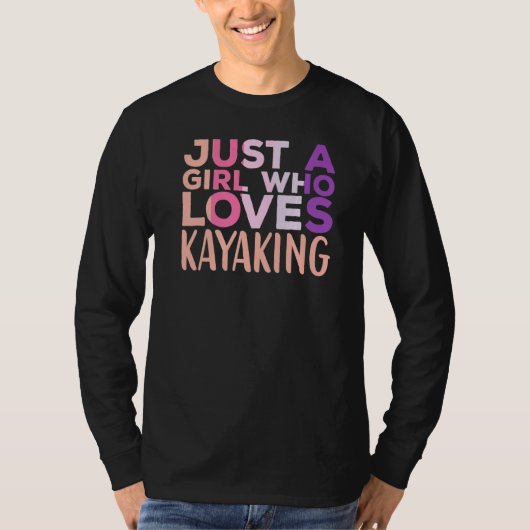 Gewoon een meisje dat van Kayakeekapparel Paddl ho T-shirt (Voorkant)