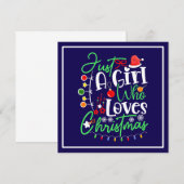 Gewoon Een Meisje Dat Van Kerst Mis Houdt Kaart (Voorkant / Achterkant)